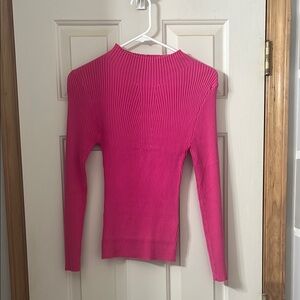 Pink Ribbed Women's Sweater